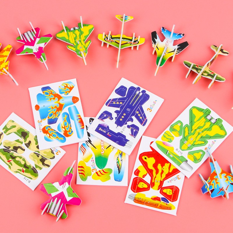 Educational Cartoon For Kids - Puzzle d'avion en papier créatif et
