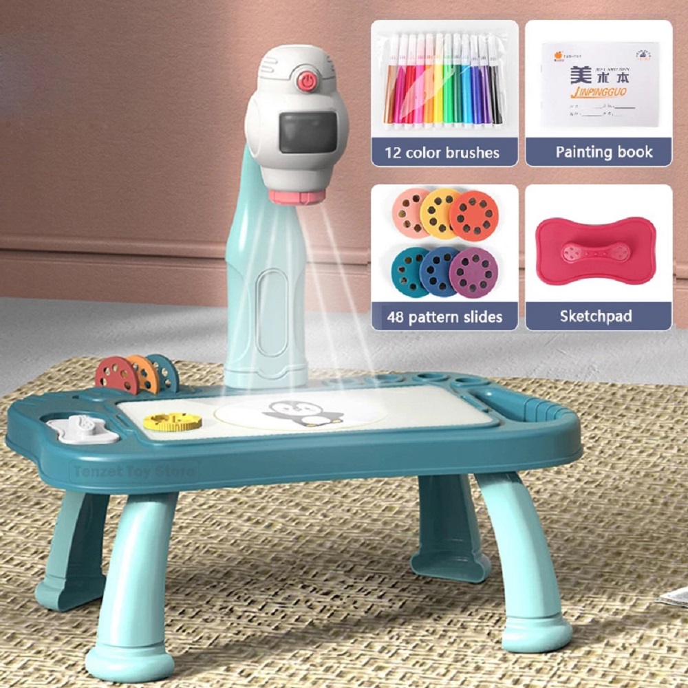 Drawing Projector Kids - Projecteur LED pour enfants, ensemble de