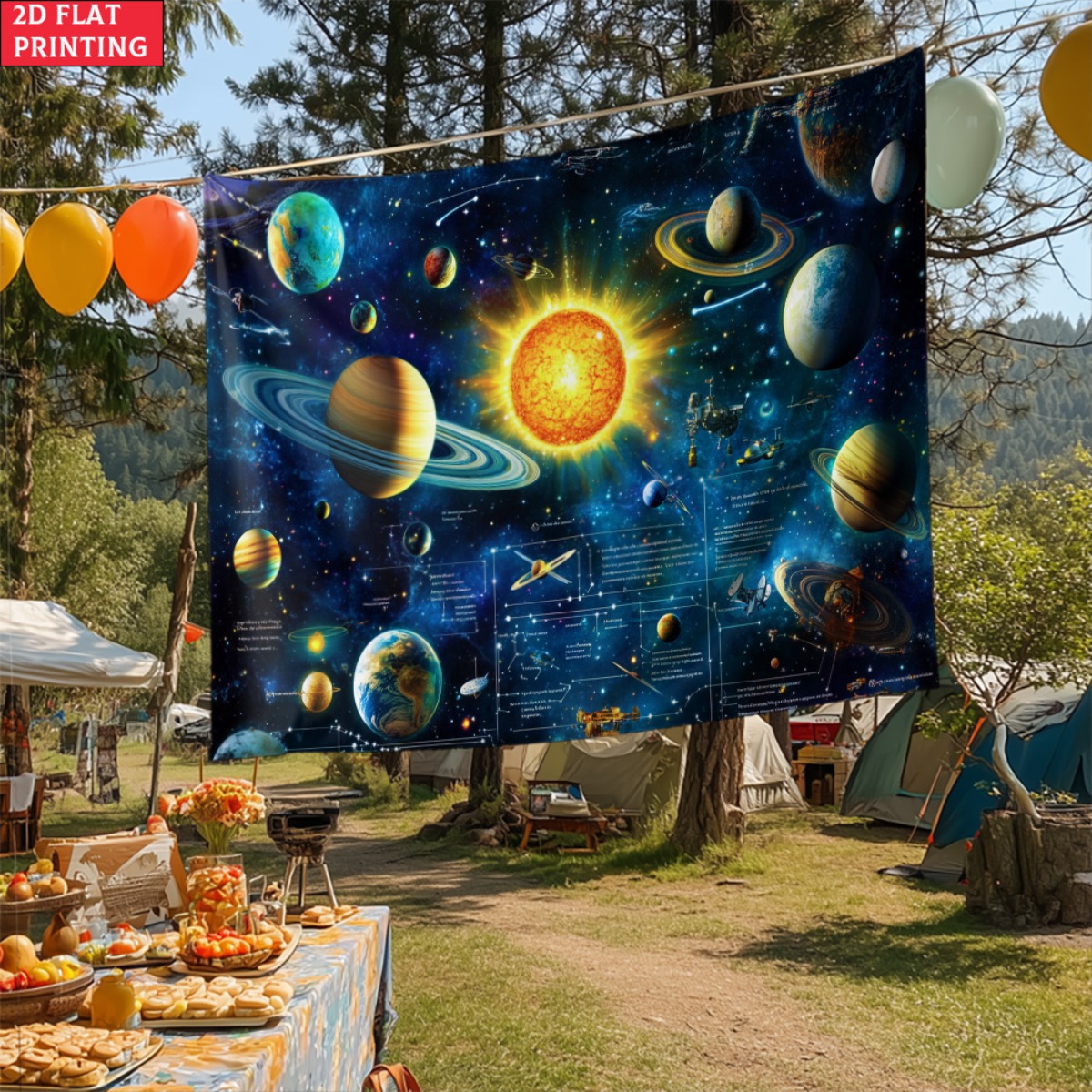 Tapisserie planète système sol - Kids Educational Posters avis et prix