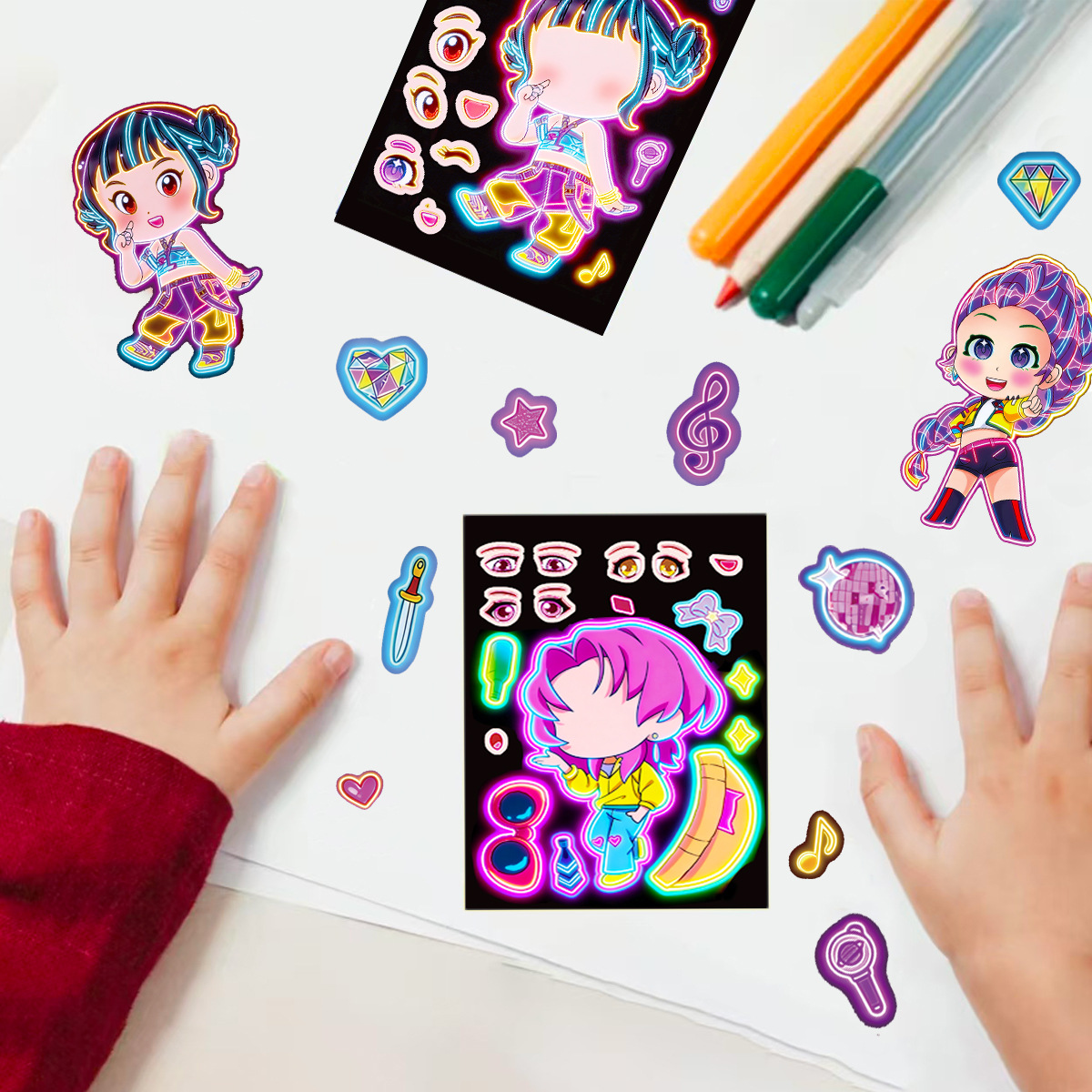 8 autocollants amusants pour f - Kids Education Music avis et prix