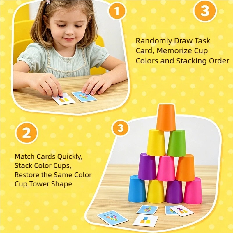 Jeu de tasses à empiler rapide - Kids Education Help avis et prix
