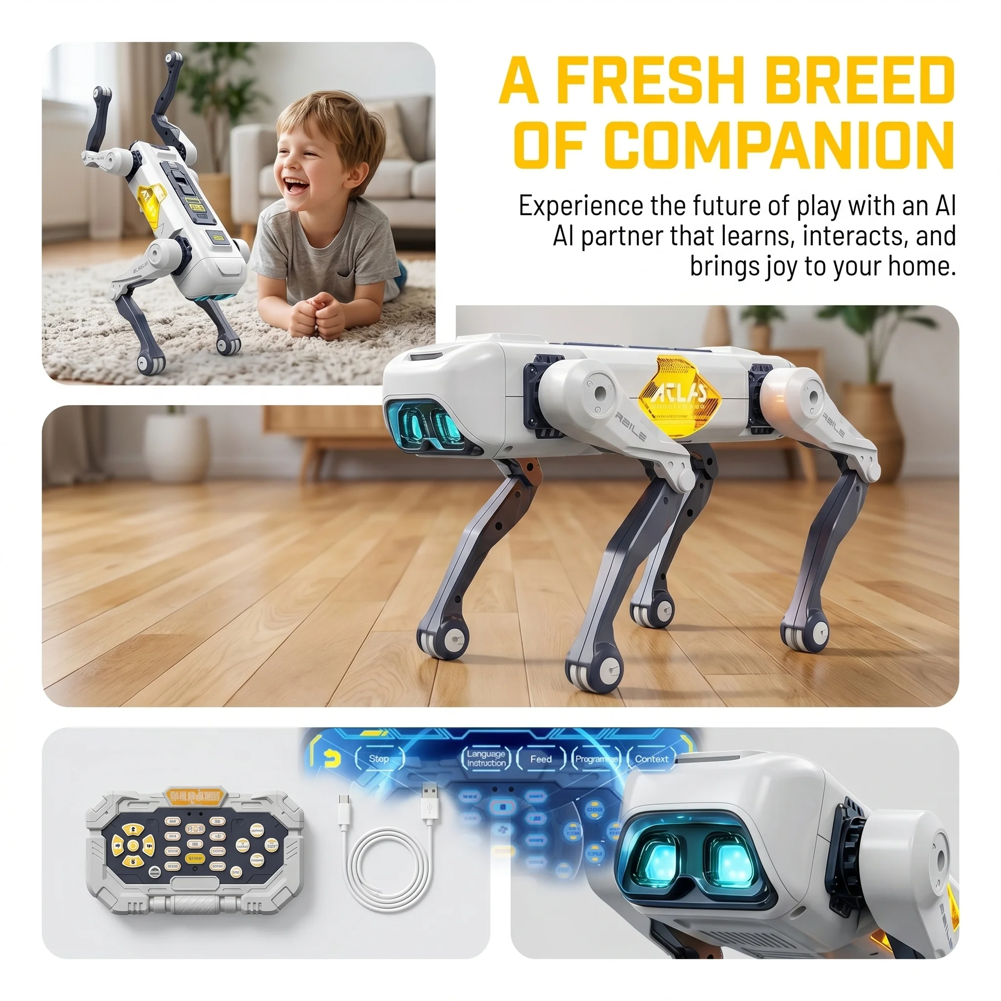 Robot chien intelligent IA, co - Kids Education Material avis et prix