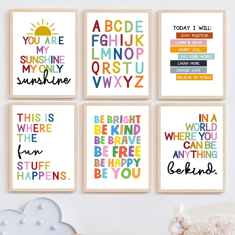 Affiche éducative anglaise, al - Kids Educational Posters avis et prix